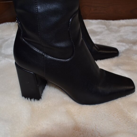 Kelly & Katie Freyna Tall Black Square Toe Knee High Boots Size 9 - Picture 15 of 16